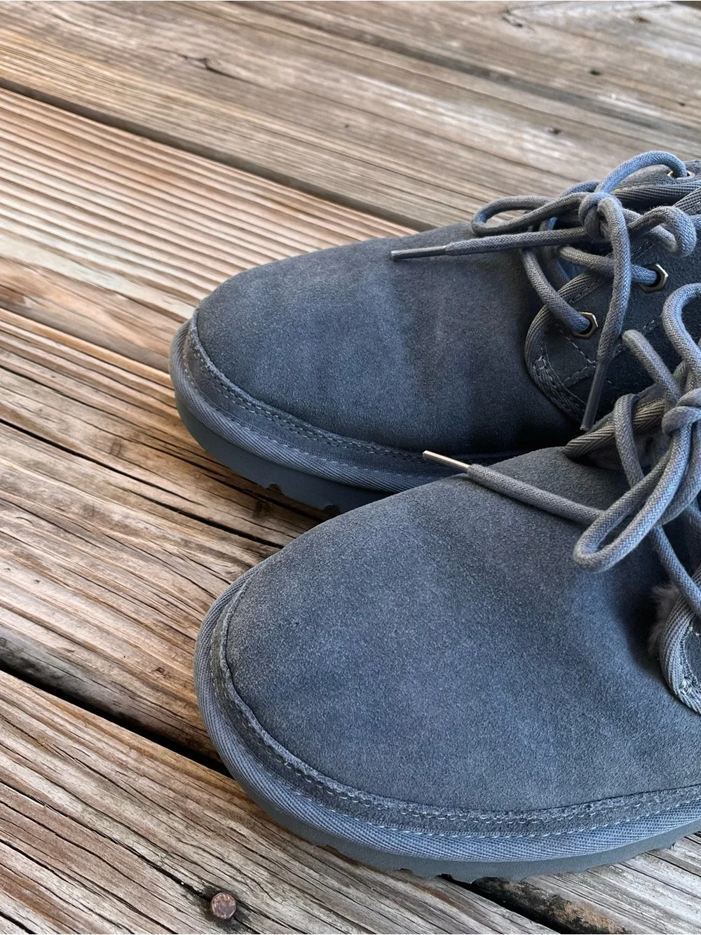UGG Neumel Men's Suede Chukka Boots Stormy Seas Blue Grey Size 10 S/N 3236